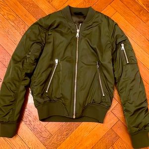 Olive Green Topshop Bomber